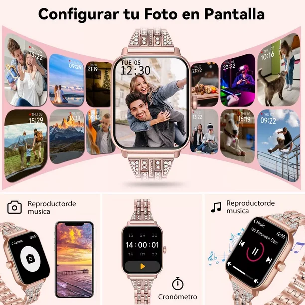 Reloj Smartwatch Mujer Relojes Inteligentes 1.8' Smart Watch - Image 2